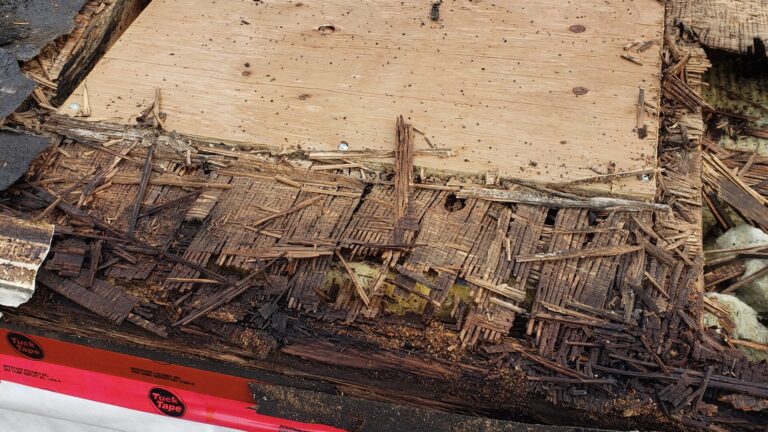 Storm damage to roofs